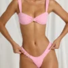 Valencia Ruched Bikini Top in Candyfloss Pink