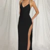 Indi Halterneck Maxi Dress in Black