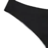 Intimates Seamless Knit Thong in Black