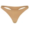 Intimates Seamless Knit Thong in Caramel