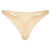 Intimates Seamless Knit Thong in Warm Peach