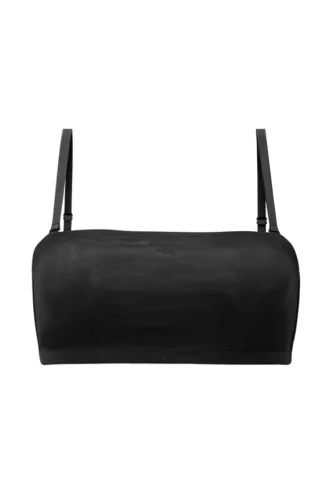 Intimates Soft Mesh Bandeau Bra in Black