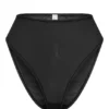 Intimates Soft Mesh High Waisted Knicker in Black
