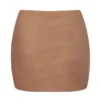 Intimates Soft Mesh Low-Rise Micro Mini Slip Skirt in Honey