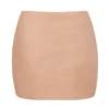 Intimates Soft Mesh Low-Rise Micro Mini Slip Skirt in Warm Peach