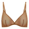 Intimates Soft Mesh Single Layer Triangle Bra in Almond