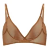 Intimates Soft Mesh Single Layer Triangle Bra in Almond