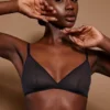 Intimates Soft Mesh Single Layer Triangle Bra in Black