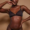 Intimates Soft Mesh Single Layer Triangle Bra in Black