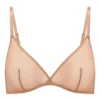 Intimates Soft Mesh Single Layer Triangle Bra in Warm Peach