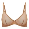Intimates Soft Mesh Single Layer Underwired Bra in Almond