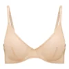 Intimates Soft Mesh Single Layer Underwired Bra in Beige