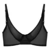 Intimates Soft Mesh Single Layer Underwired Bra in Black