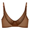 Intimates Soft Mesh Single Layer Underwired Bra in Chestnut