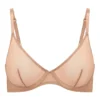 Intimates Soft Mesh Single Layer Underwired Bra in Warm Peach
