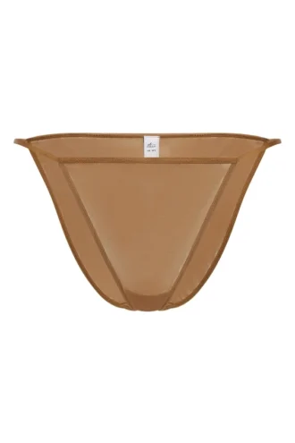 Intimates Soft Mesh String Bikini in Almond