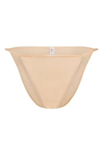 Intimates Soft Mesh String Bikini in Beige