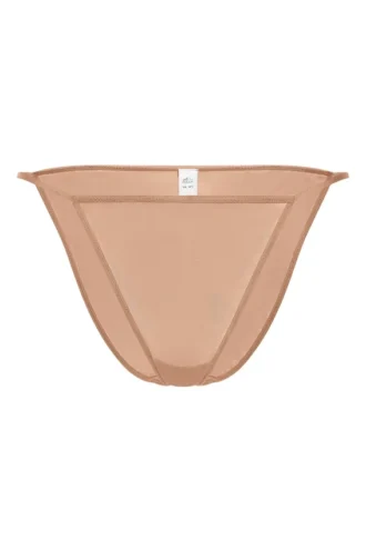 Intimates Soft Mesh String Bikini in Warm Peach