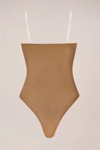 Intimates Strapless Bodysuit in Almond