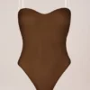 Intimates Strapless Bodysuit in Chestnut
