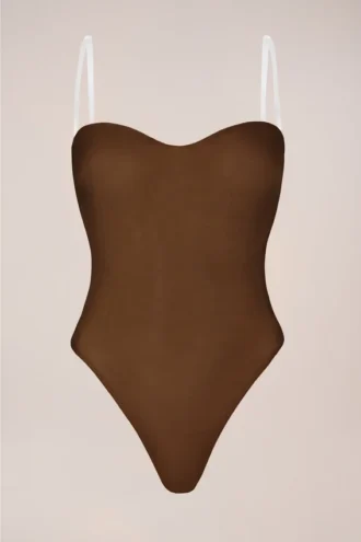 Intimates Strapless Bodysuit in Chestnut