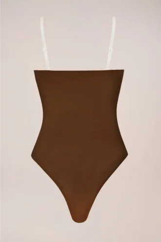 Intimates Strapless Bodysuit in Chestnut