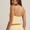 Isalie Modal Camisole Pyjama Top in Pastel Yellow