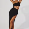 Ishtar One Shoulder Cut Out Maxi Dress in Black