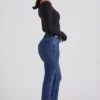 Jacey High-Rise Flared Jeans in Indigo Wash