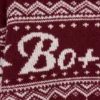 Jacquard-Knit Cropped Jumper in Crimson Red