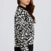 Jacquard-Knit Oversized Jumper in Black
