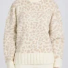 Jacquard-Knit Oversized Jumper in Ice