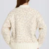 Jacquard-Knit Oversized Jumper in Ice