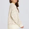 Jacquard-Knit Oversized Jumper in Ice