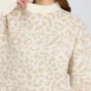 Jacquard-Knit Oversized Jumper in Ice