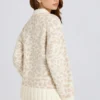 Jacquard-Knit Oversized Jumper in Ice