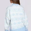 Jacquard-Knit Oversized Jumper in Powder Blue