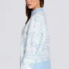 Jacquard-Knit Oversized Jumper in Powder Blue