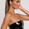 Jadis Vinyl Bandeau Bralette in Black