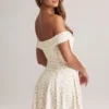 Jaida Modal Off-Shoulder A-Line Mini Dress in Floral Print