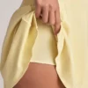 Jaida Modal Off-Shoulder A-Line Mini Dress in Lemon Sherbet