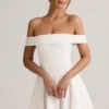 Jaida Modal Off-Shoulder A-Line Mini Dress in White
