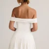 Jaida Modal Off-Shoulder A-Line Mini Dress in White