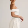 Jaida Modal Off-Shoulder A-Line Mini Dress in White