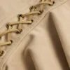 Jalsa Lace-Up Mid-Rise Mini Skirt in Tan