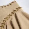Jalsa Lace-Up Mid-Rise Mini Skirt in Tan