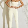 Jamila Strapless Flared Hem Jumpsuit in Ivory