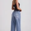 Jeylan Low-Rise Wide-Leg Jeans in Vintage Wash