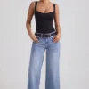 Jeylan Low-Rise Wide-Leg Jeans in Vintage Wash