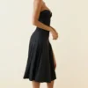 Joely Slinky Jersey Strapless A-Line Midaxi Dress in Black Joely Slinky Jersey Strapless A-Line Midaxi Dress in Black